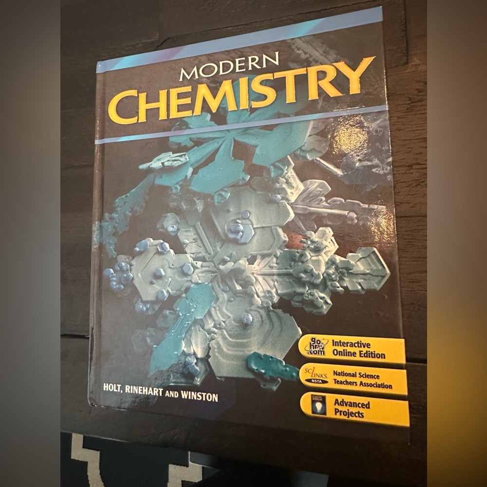 Modern Chemistry textbook by Holt, Rhinehart and Winston